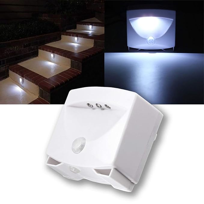 ndoor and Outdoor LED Motion and Light Sensor Activated - Wireless - Battery Powered - Night Light (Imported)